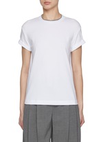 BRUNELLO CUCINELLI | Monili Embellished Crewneck T-Shirt