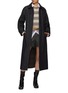 Figure View - Click To Enlarge - BRUNELLO CUCINELLI - Belted Dark Wash Denim Coat