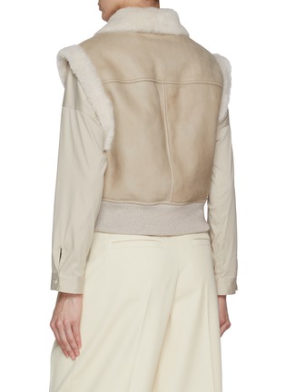 Back View - Click To Enlarge - BRUNELLO CUCINELLI - Zip Up Shearling Gilet