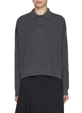 Main View - Click To Enlarge - BRUNELLO CUCINELLI - Ribbed Knit Cotton Polo