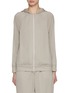 Main View - Click To Enlarge - BRUNELLO CUCINELLI - Monili Embellished Hooded Zip Up Jacket