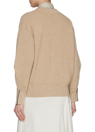 Back View - Click To Enlarge - BRUNELLO CUCINELLI - V-Neck Ribbed Cashmere Cardigan