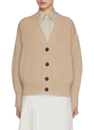 Main View - Click To Enlarge - BRUNELLO CUCINELLI - V-Neck Ribbed Cashmere Cardigan