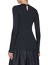 Back View - Click To Enlarge - BRUNELLO CUCINELLI - Monili Embellished Neckline Ribbed Cotton Top