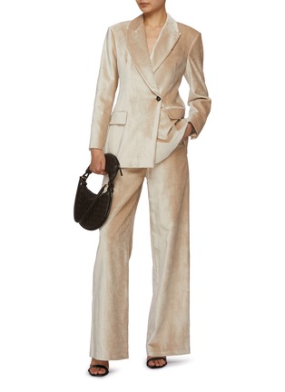 Figure View - Click To Enlarge - BRUNELLO CUCINELLI - Single Breasted Velvet Blazer