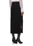 Back View - Click To Enlarge - BRUNELLO CUCINELLI - Pinstripe Wool Cotton Midi Skirt
