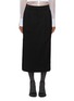 Main View - Click To Enlarge - BRUNELLO CUCINELLI - Pinstripe Wool Cotton Midi Skirt