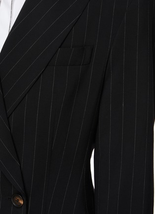  - BRUNELLO CUCINELLI - Pinstripe Single Breasted Wool Cotton Blazer