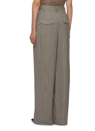 Back View - Click To Enlarge - BRUNELLO CUCINELLI - Pinstripe Wool Trousers