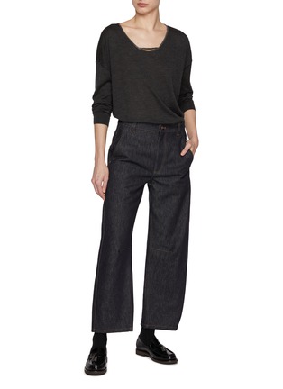 Figure View - Click To Enlarge - BRUNELLO CUCINELLI - Monili Embellished Scoopneck Knit Top
