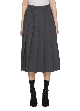 Main View - Click To Enlarge - BRUNELLO CUCINELLI - Elasticated Waist Pleated Midi Skirt