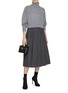 Figure View - Click To Enlarge - BRUNELLO CUCINELLI - Elasticated Waist Pleated Midi Skirt