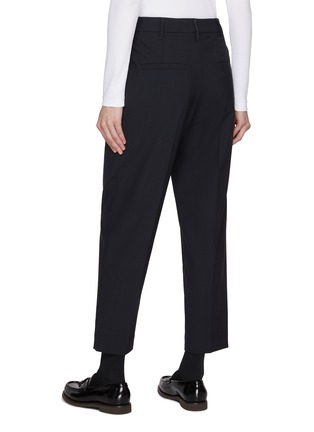 Back View - Click To Enlarge - BRUNELLO CUCINELLI - Pleated Cropped Pants