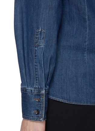 BRUNELLO CUCINELLI | Dark Wash Denim Shirt | Women | Lane BRUNELLO CUCINELLI | Dark Wash Denim Shirt | Women | Lane
