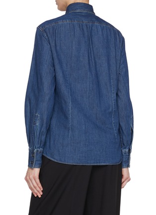 Back View - Click To Enlarge - BRUNELLO CUCINELLI - Dark Wash Denim Shirt