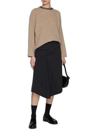 Figure View - Click To Enlarge - BRUNELLO CUCINELLI - Monili Embellished  Collar Cashmere Sweater