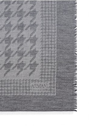 Detail View - Click To Enlarge - ARMANI COLLEZIONI - Houndstooth jacquard ombré modal blend scarf