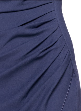 Detail View - Click To Enlarge - ARMANI COLLEZIONI - Ruche side mock wrap front dress