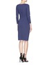 Back View - Click To Enlarge - ARMANI COLLEZIONI - Ruche side mock wrap front dress
