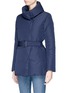 Front View - Click To Enlarge - ARMANI COLLEZIONI - Shawl collar puffer jacket