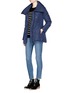 Figure View - Click To Enlarge - ARMANI COLLEZIONI - Shawl collar puffer jacket