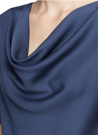Detail View - Click To Enlarge - ARMANI COLLEZIONI - Cowl neck silk charmeuse blouse
