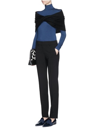 Figure View - Click To Enlarge - ARMANI COLLEZIONI - Turtleneck long sleeve jersey T-shirt