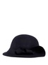 Figure View - Click To Enlarge - ARMANI COLLEZIONI - Twist brim felted wool cloche hat
