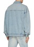 Back View - Click To Enlarge - WE11DONE - Oversized Light Washed Denim Jacket
