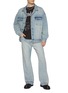 Figure View - Click To Enlarge - WE11DONE - Oversized Light Washed Denim Jacket