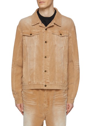 Main View - Click To Enlarge - WE11DONE - Washed Corduroy Trucker Jacket