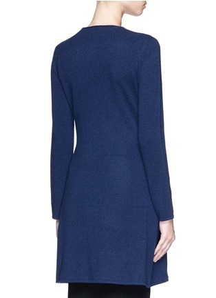 Back View - Click To Enlarge - ARMANI COLLEZIONI - Long cashmere knit wrap cardigan