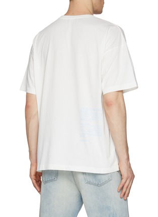 Back View - Click To Enlarge - WE11DONE - Slogan Cotton T-Shirt