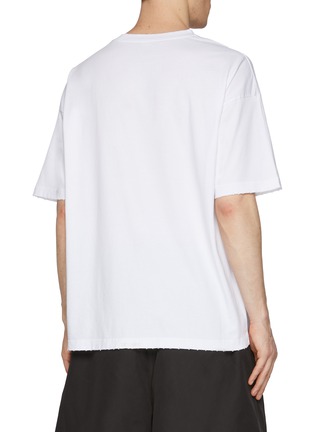 Back View - Click To Enlarge - WE11DONE - Grunge Monster Print Cotton T-Shirt