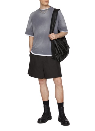 Figure View - Click To Enlarge - WE11DONE - Distressed Edges Washed Cotton T-Shirt