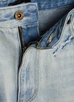 Detail View - Click To Enlarge - WE11DONE - Washed Cotton Bootcut Jeans