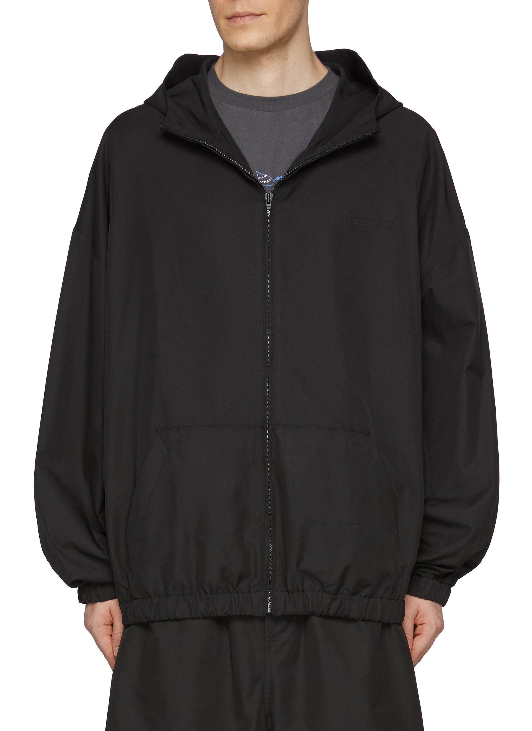 WE11DONE | Oversized Zip Up Track Hoodie | Men | Lane Crawford