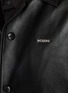  - WE11DONE - Logo Leather Jacket