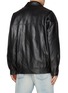 Back View - Click To Enlarge - WE11DONE - Logo Leather Jacket