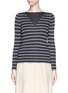 Main View - Click To Enlarge - ARMANI COLLEZIONI - Stripe intarsia cashmere blend sweater