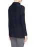 Back View - Click To Enlarge - ARMANI COLLEZIONI - Contrast stripe intarsia cashmere blend sweater