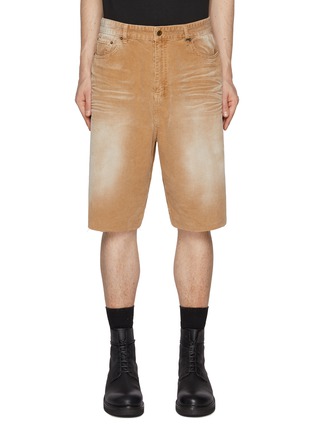 Main View - Click To Enlarge - WE11DONE - Raw Edge Washed Corduroy Shorts
