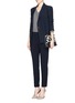 Figure View - Click To Enlarge - ARMANI COLLEZIONI - Stretch virgin wool pants