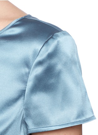 Detail View - Click To Enlarge - ARMANI COLLEZIONI - Stretch silk satin top