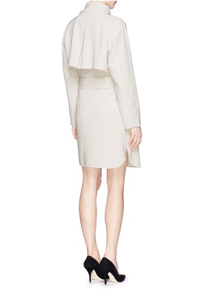Back View - Click To Enlarge - ARMANI COLLEZIONI - Midweight crepe trench coat