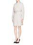 Front View - Click To Enlarge - ARMANI COLLEZIONI - Midweight crepe trench coat