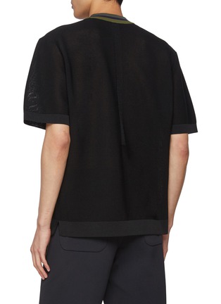 Back View - Click To Enlarge - CFCL - TC Garter Contrast Collar T-Shirt