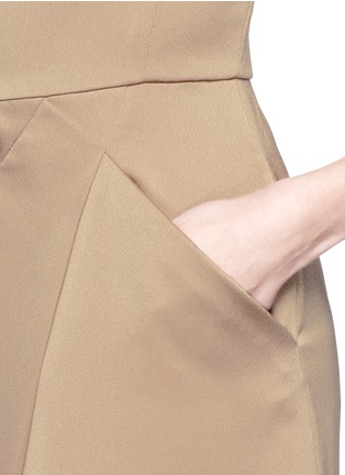 Detail View - Click To Enlarge - ARMANI COLLEZIONI - Asymmetric pleat satin dress