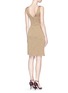 Back View - Click To Enlarge - ARMANI COLLEZIONI - Asymmetric pleat satin dress