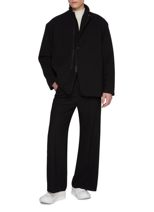 Figure View - Click To Enlarge - CFCL - Stand Collar Zip Up Tailored Jacket
